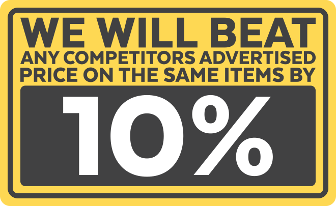 WE WILL BEAT ANY COMPETITORS WRITTEN QUOTATION BY 10%