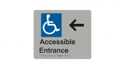 Accessible Entrance Left Arrow Sign