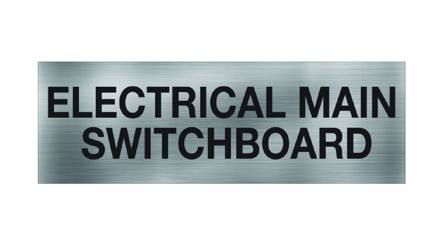 Statutory Electrical Signs Brushed Aluminium UV Printed Switchboard