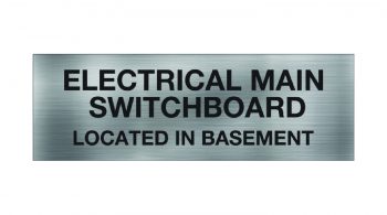 Electrical Main Switchboard Basement Sign