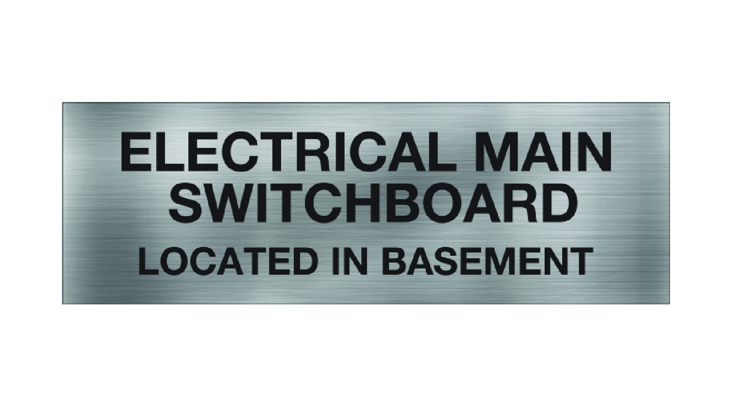 Statutory Electrical Signs Brushed Aluminium UV Printed Switchboard