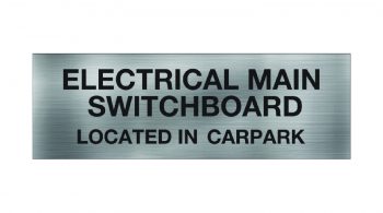 Electrical Main Switchboard Carpark Sign