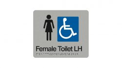 Female Accessible Toilet Left Hand Sign