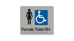 Female Accessible Toilet Right Hand Sign