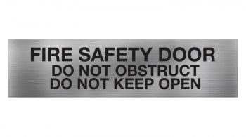 fire safety door do not obstruct do not keep open