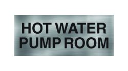 Hot Water Pump Room Sign