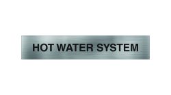 Hot Water System Sign
