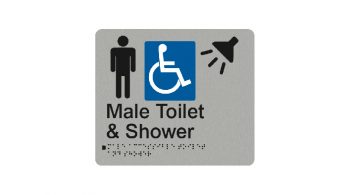 Male Accessible Toilet And Shower Sign