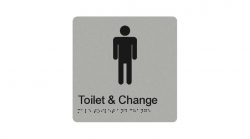 Male Toilet And Change Sign