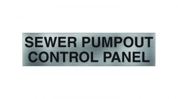 Sewer Pumpout Control Panel Sign