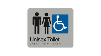 Unisex Accessible Toilet Sign