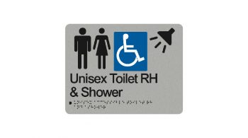 Unisex Accessible Toilet And Shower Right Hand Sign