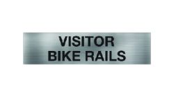 Visitor Bike Rails Sign