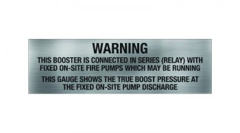 Booster Connection Warning Sign