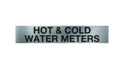 Hot & Cold Water Meters Sign