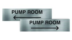 Pump Room L&R Arrow Sign