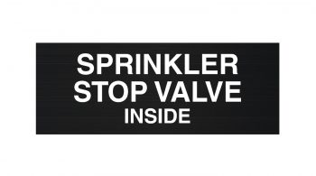 fire sprinkler stop valve inside