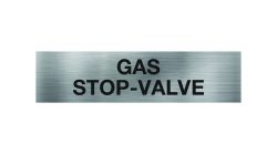 Gas Stop Valve Sign