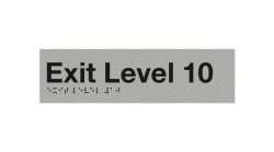 Braille Exit Level 10 Sign