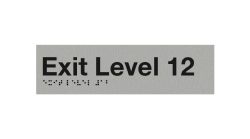 Braille Exit Level 12 Sign