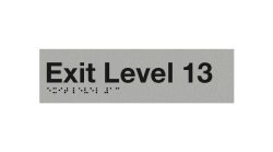 Braille Exit Level 13 Sign