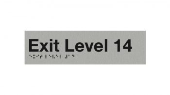 Braille Exit Level 14 Sign