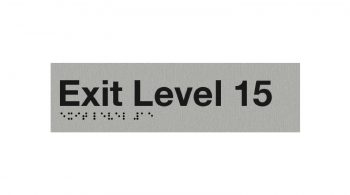 Braille Exit Level 15 Sign