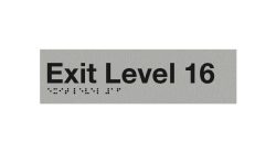 Braille Exit Level 16 Sign