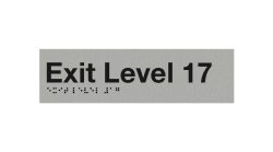 Braille Exit Level 17 Sign