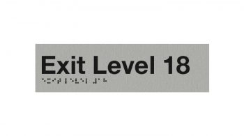 Braille Exit Level 18 Sign