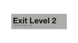 Braille Exit Level 2 Sign