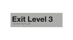 Braille Exit Level 3 Sign