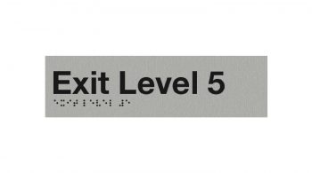 Braille Exit Level 5 Sign