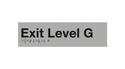 Braille Exit Level G Sign