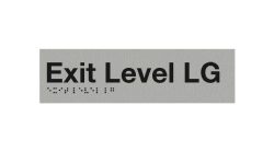 Braille Exit Level LG Sign