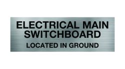 Electrical Main Switchboard Ground Sign