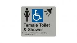 Female Accessible Toilet And Shower Sign