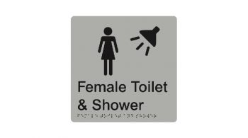 Female Toilet And Shower Sign