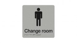 Male Change Room Braille Sign